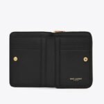 Yves Saint Laurent Monogram Compact Zip Around Wallet
