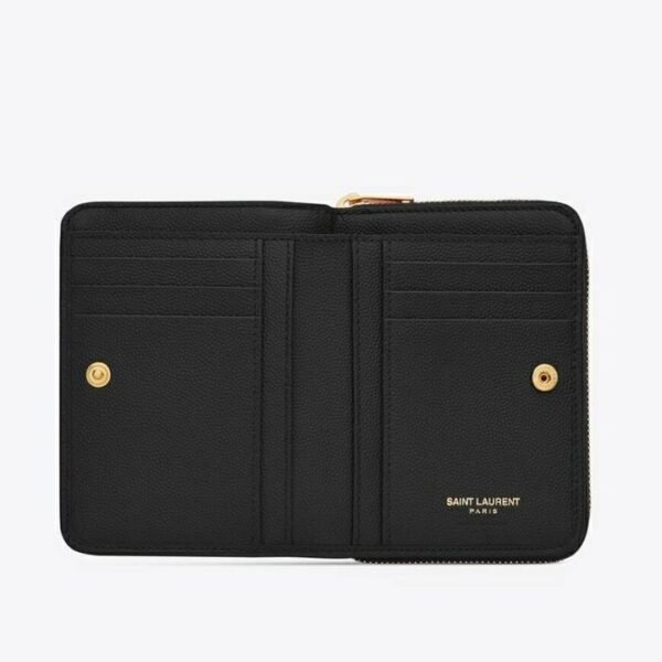 Yves Saint Laurent Monogram Compact Zip Around Wallet