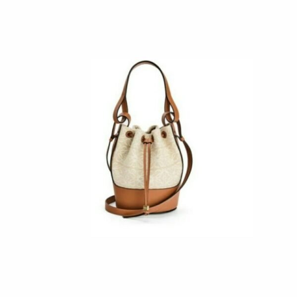 Loewe Baloon Bag In Anagram Jacquard and Calfskin