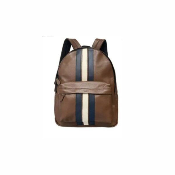 Coach Stripe Leather Backpack