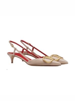 Valentino Vlogo Signature Calfskin Slingback Pump