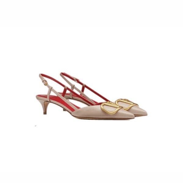 Valentino Vlogo Signature Calfskin Slingback Pump