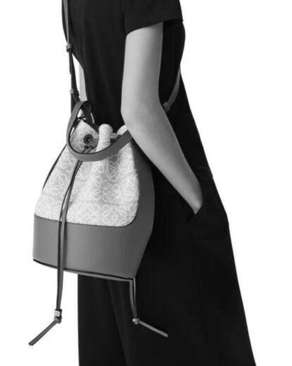 Loewe Baloon Bag In Anagram Jacquard and Calfskin