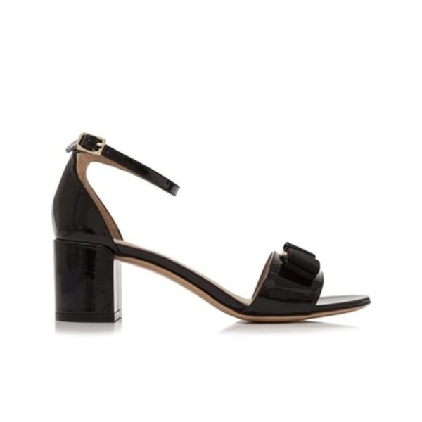 Salvatore Ferragamo Gavina Vara Bow Ankle Strap Patent Sandals