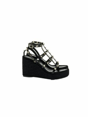 Valentino Garavani Rockstud Ankle Strap Wedge