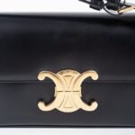Celine Triomphe Shoulder Bag In Shiny Calfskin