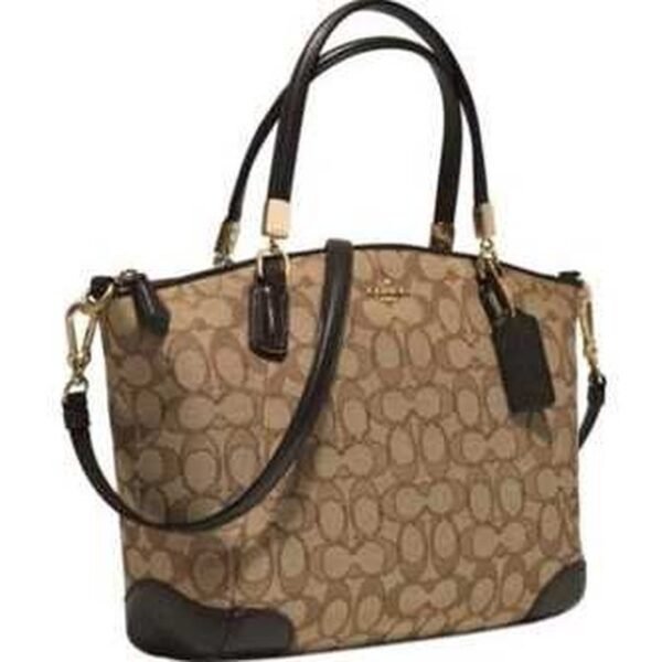 Coach Small Kelsey Satchel In Signature Jacquard