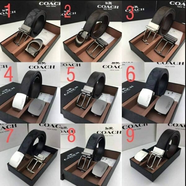 Coach Signature Belt Men