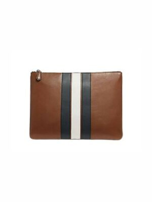 Coach Stripes Leather Clutch