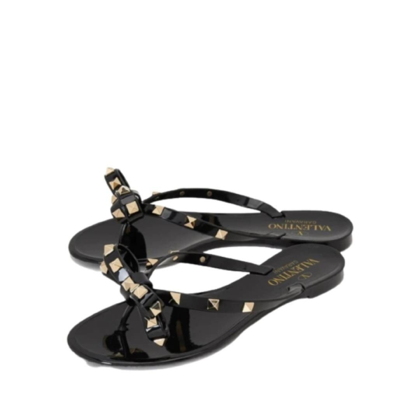 Valentino Rockstud Thong Jelly Bow Sandals