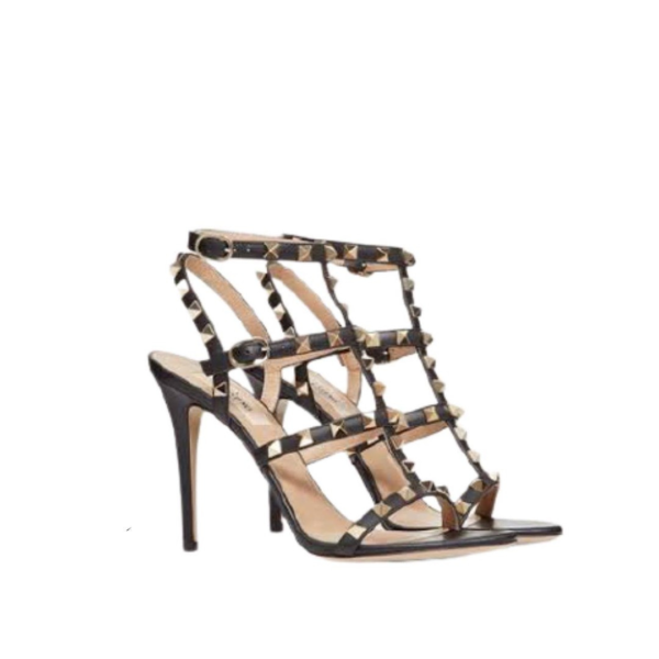 Valentino Rockstud Calfskin Ankle Strap Sandal