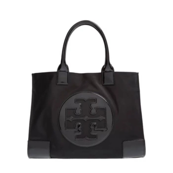 Tory Burch Ella Mini Nylon Tote All Black