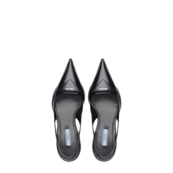Prada Brushed leather slingback pump