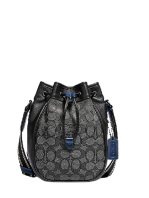 Coach Drawstring Marble Bag In Signature Jacquard