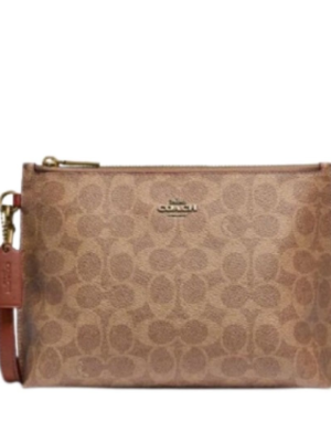 Coach Charlie Pouch In Colorblok In Signature Canvas