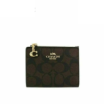 Coach Signature Snap Card Case Wallet
