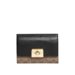 Coach Cassidy Turnlock Medium Wallet In Signature Canvas