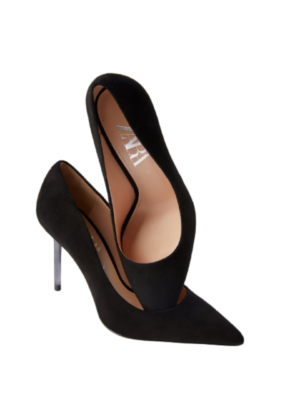 Suede Shoes with Metallic Heels