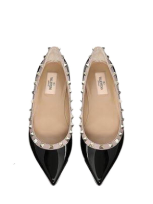 Valentino Patent Rockstud Ballet Flat