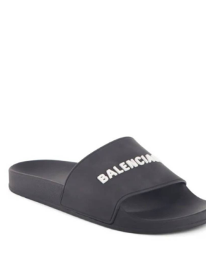 Balenciaga Logo Pool Slides