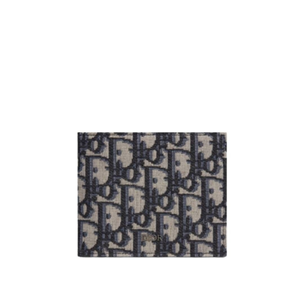 Christian Dior Compact Wallet Oblique Jacquard