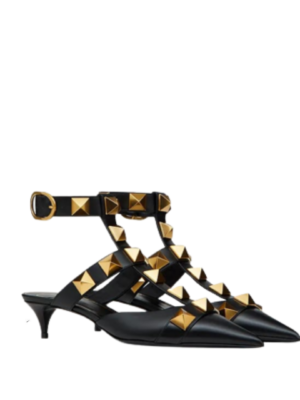 Valentino Roman stud leather mules