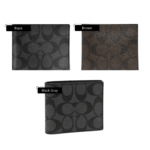 Coach Compact ID Wallet in Signature Coated Canvas