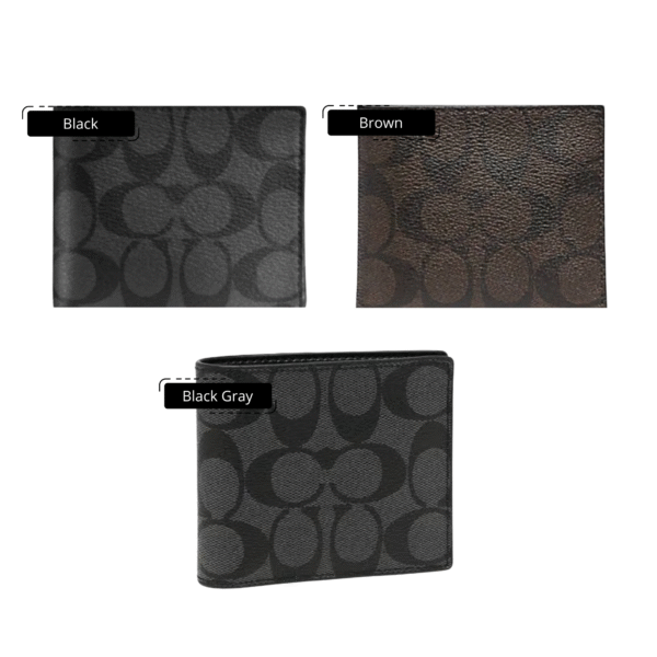 Coach Compact ID Wallet in Signature Coated Canvas