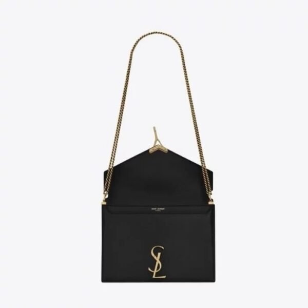 Yves Saint Laurent Cassandra Monogram Clasp Bag in Smooth Leather