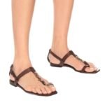Yves Saint Laurent Cassandra leather sandals