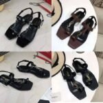 Yves Saint Laurent Cassandra leather sandals
