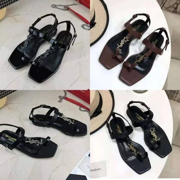 Yves Saint Laurent Cassandra leather sandals