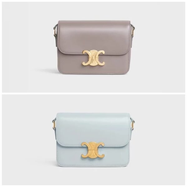 Celine Teen Triomphe Bag In Shiny Calfskin
