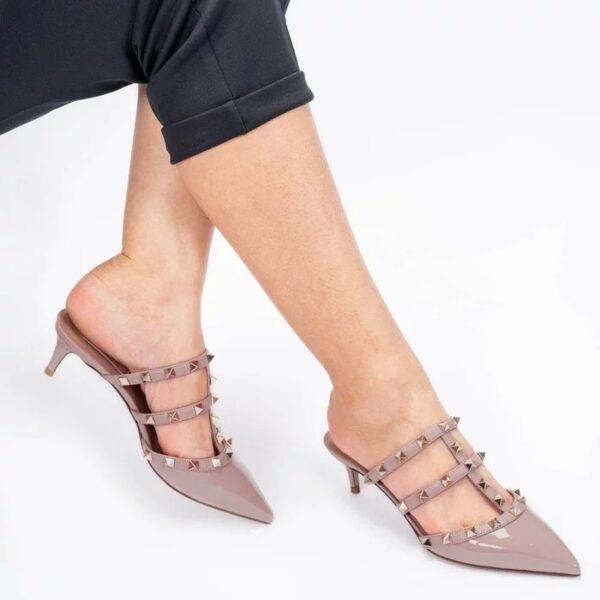 Valentino Rockstud Mules Heels 5cm