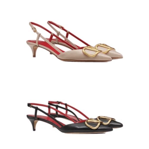 Valentino Vlogo Signature Calfskin Slingback Pump