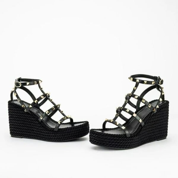Valentino Garavani Rockstud Ankle Strap Wedge