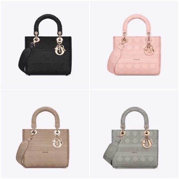 Christian Dior Lady D-Lite Embroidered Canvas