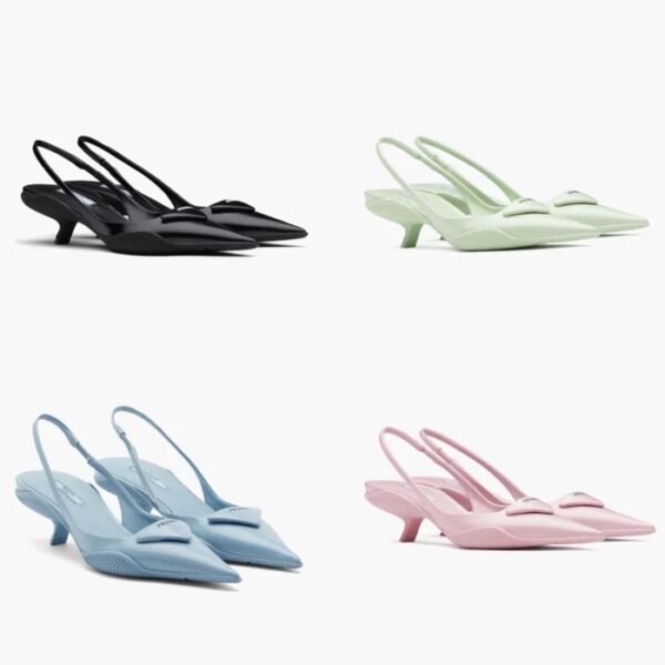 Prada Brushed leather slingback pump