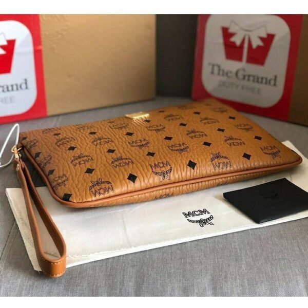 MCM Wrislet Zip Pouch in Visetos