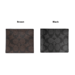 Coach Compact ID Wallet in Signature Coated Canvas