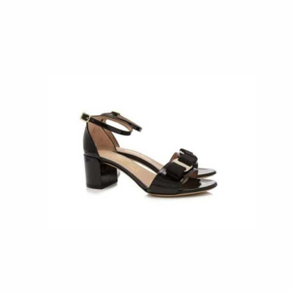 Salvatore Ferragamo Gavina Vara Bow Ankle Strap Patent Sandals