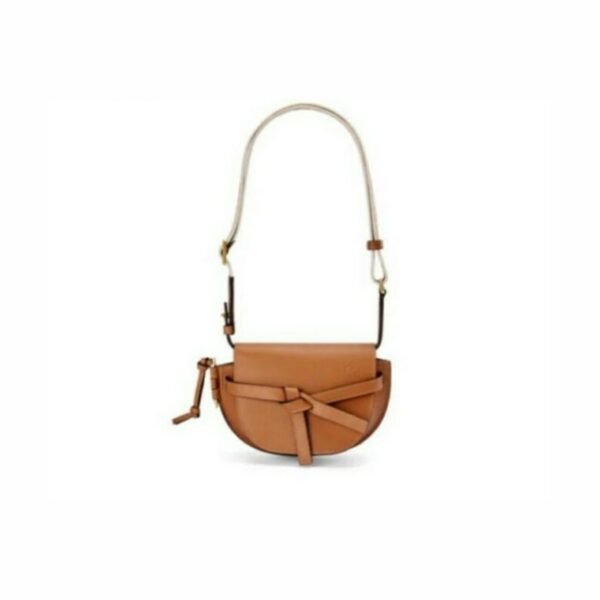 Loewe Gate Bag in Soft Calfskin and Jacquard