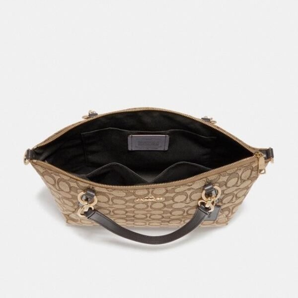 Coach Small Kelsey Satchel In Signature Jacquard