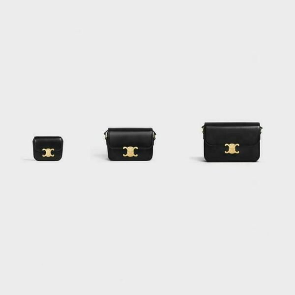 Celine Teen Triomphe Bag In Shiny Calfskin