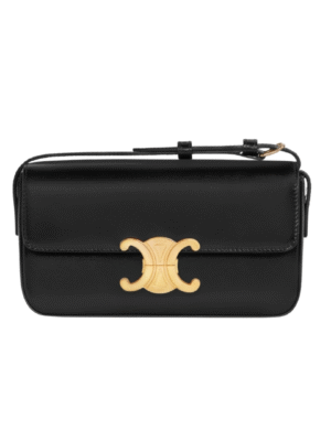 Celine Triomphe Shoulder Bag In Shiny Calfskin