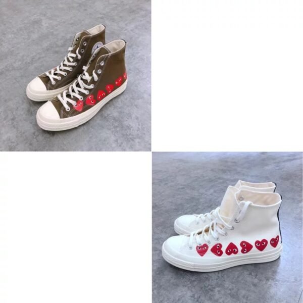 CDG Play Chuck 70 Top Multi Heart