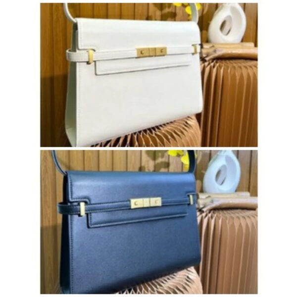 Yves Saint Laurent Small Leather canvas Manhattan Tote Bag