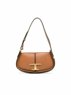 Tods Logo-Plaque Leather Shoulder Bag