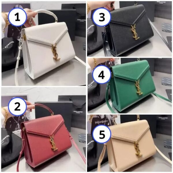 Yves Saint Laurent Small Cassandra Shoulder Bag In Crema