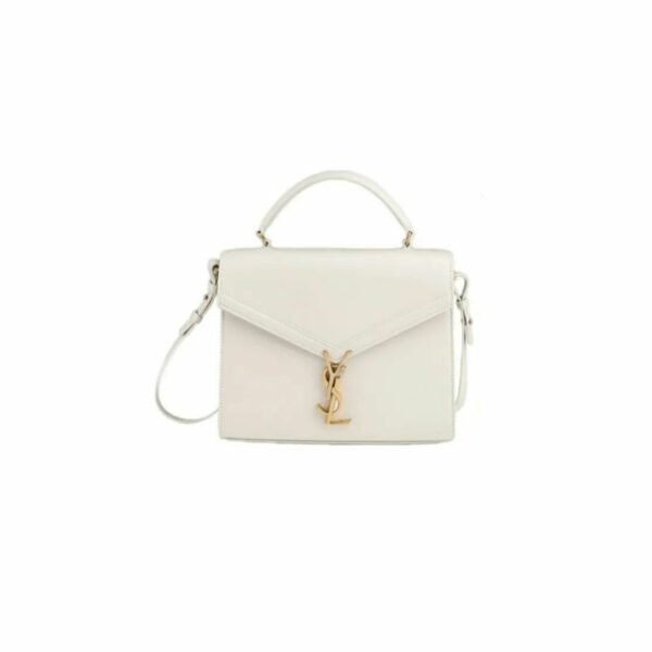 Yves Saint Laurent Small Cassandra Shoulder Bag In Crema